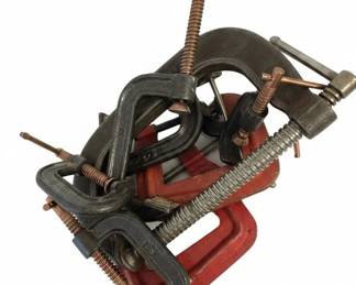 CClamps and Bar Clamps, including some with copperplated spindles