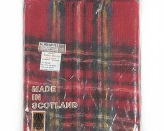 Robert Mackie of Scotland Royal Stewart Tartan Mohair and Wool Blanket Throw