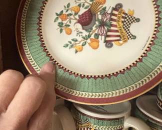 Barbara Vernon Country Fair Pattern Mugs and Plates second image
