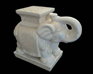 Ceramic Elephant Garden Stool