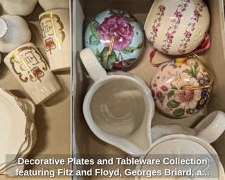 Decorative Plates and Tableware Collection featuring Fitz and Floyd, Georges Briard, and Imaristyle pieces second image