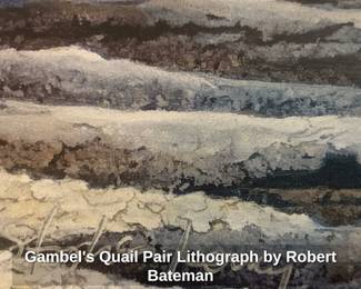 Gambels Quail Pair Lithograph by Robert Bateman second image