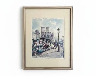 Lucien Delarue Parisian Scene Watercolor Art Prints Set of third image