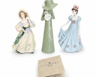63 ThreeEnglishPorcelainLadyFigurinesCoalportRoyalWorcesterEle