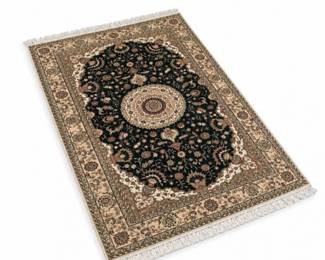 18 PersianStyleMedallionAreaRugwithFringe