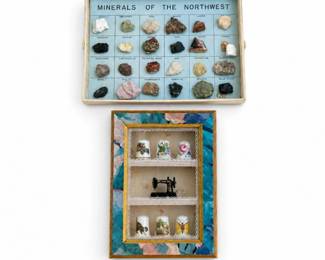40 MineralDisplayThimbleShadowBoxCollection