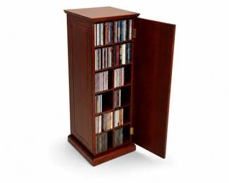 47 WoodCDMediaCabinetwith100CDsCollection