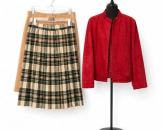 122 WomensVintageClothingCollectionLeatherJacketWoolSkirts