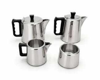 14 VintageSwanBrandChromiumTeaCoffeeSet
