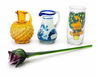 98 VintageArtGlassDecorativeCollection4Pieces