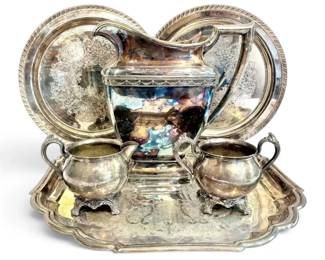 SilverPlated Pitcher Serving Dishes