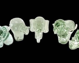 Five Handmade Ngwenya Glass Animals Made In Swaziland