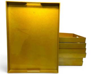 Pier 1 Glittering Gold Serving Trays
