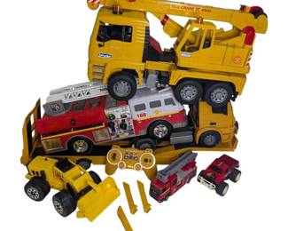 Tonka Firetruck, Semi, Bruder Crane More