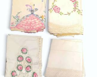 Embroidered Pillow Case Sets Linen