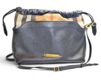 Burberry House Check Canvas Leather CrossBody Bag