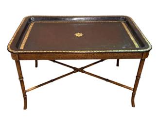 MaitlandSmith Leather Top Tray Table
