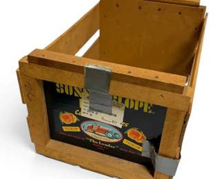 Sunny Slope Wooden Peach Crate