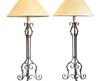 Ornate Metal Table Lamps