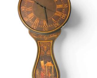 Black GoldToned Wall Clock