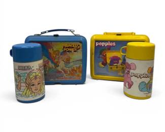 Vintage SheRa Popples Lunchbox Thermos Sets