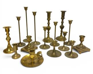 Vintage Brass Candlestick Holders