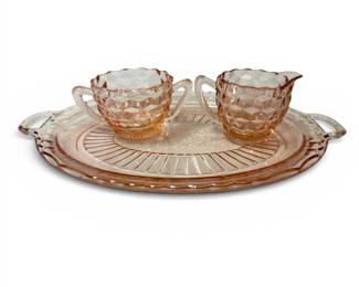 Depression Glass Tea Serving Kit