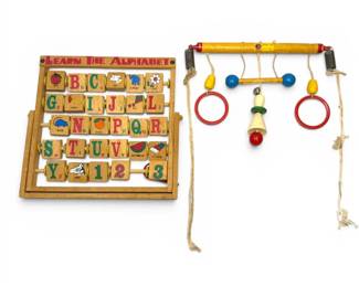 Vintage Cradle Gym Mobile Block Alphabet Nursery Toys