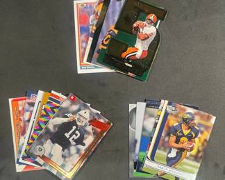 NFL QB 15 Card Lot including Rookie cards of Rodgers, Marinovich, and McNabb plus other greats.