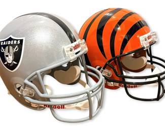 Riddell Football Display Helmets  Las Vegas Raiders  Cincinnati Bengals