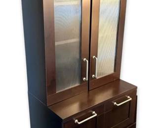 Dark Brown Bookcase Office Cabinet