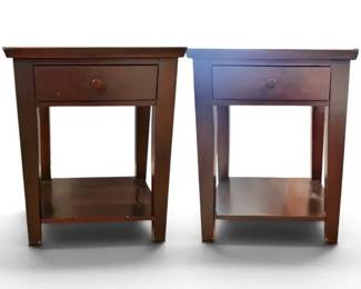 Two Matching Wood Nightstands