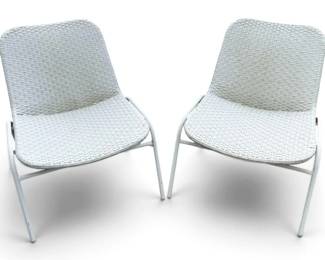 White Wicker Patio Chairs