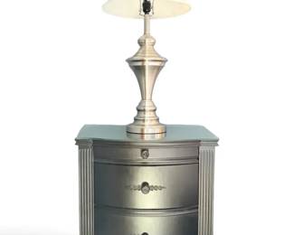Side Table With Brushes Nickel