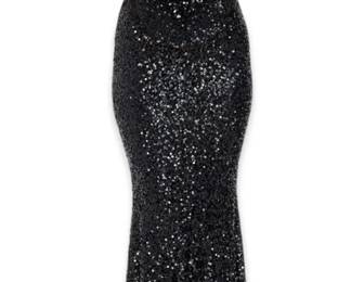 Dress The Population Leighton Jet Black Sequin Dress Size S