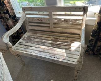 Wood bench 39"W x 21"D x 34"H - $125