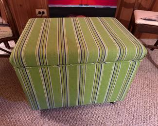 Upholstered ottoman with file storage! 24" x 18" x 19"H - $80