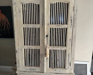 Walter E. Smithe pie safe/storage cabinet 35"W x 25"D x 70"H - $275