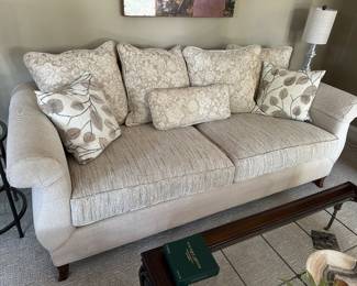 Walter E. Smithe upholstered sofa 84"W x 36"D x 29"H - $550