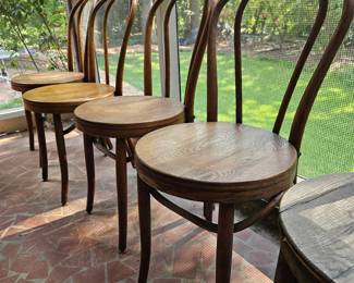 high point bending and chair co. bentwood parlor chairs from peace college ca. early 1900's