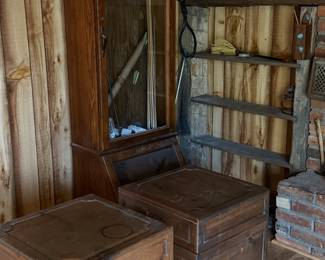 End tables and gun case