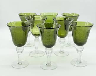 106 ArtlandIrisSageBubbleGlassGoblets