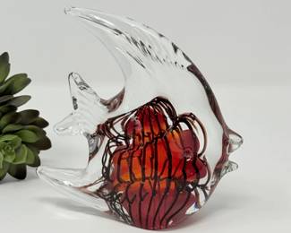 8 HandFusedArtGlassAngleFish