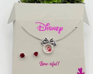 58 DisneyMinnieMouseBowtifulNecklaceEarrings