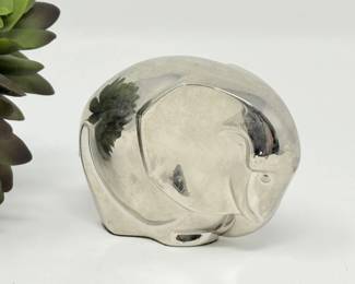 51 VintageDanskSilverPlatedElephantFigurine
