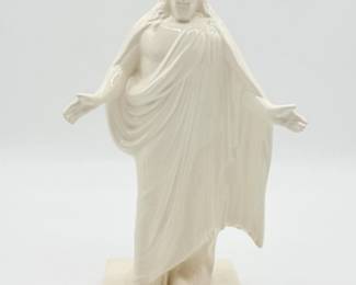 127 WhiteCeramicJesusFigurine