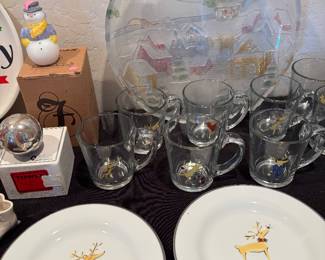 Pottery Barn Reindeer Plates