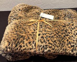 Faux Leopard Throw