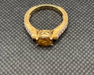 10K Gold Ring with Brown Diamond