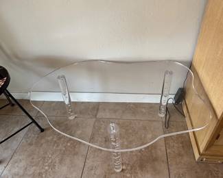 2-Lucite Cloud-Shaped Coffee Tables, Bubble Legs, 38" X 27"           